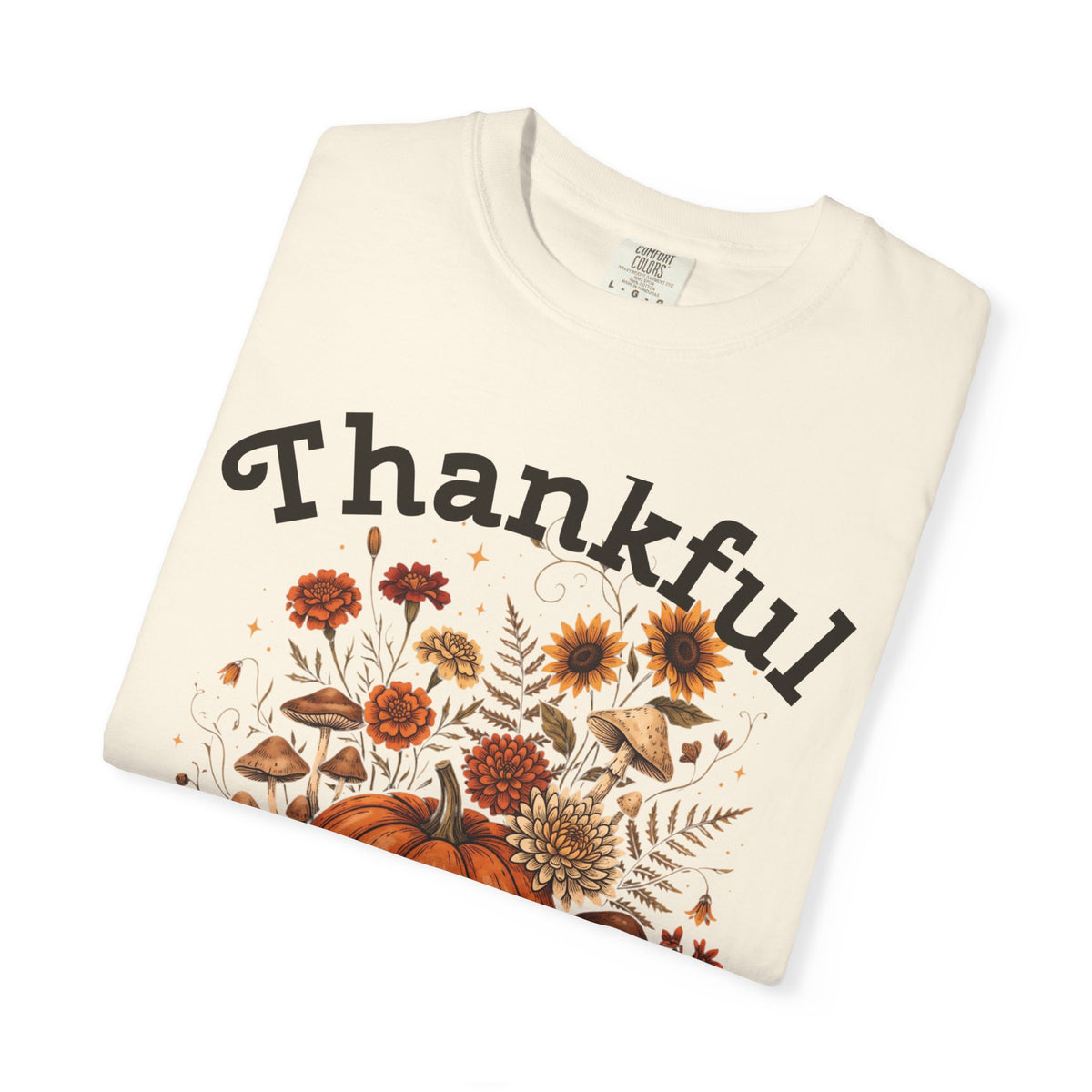 Thankful Pumpkin Fall Floral T-Shirt