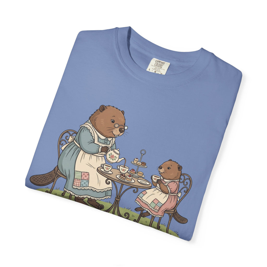 Beaver Tea Party T-Shirt Mom Daughter