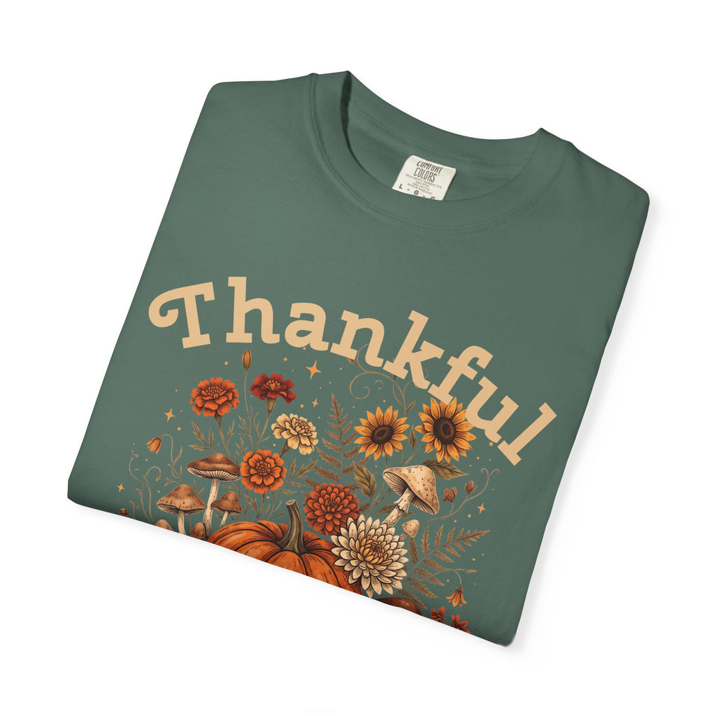 Thankful Pumpkin Fall Floral T-Shirt