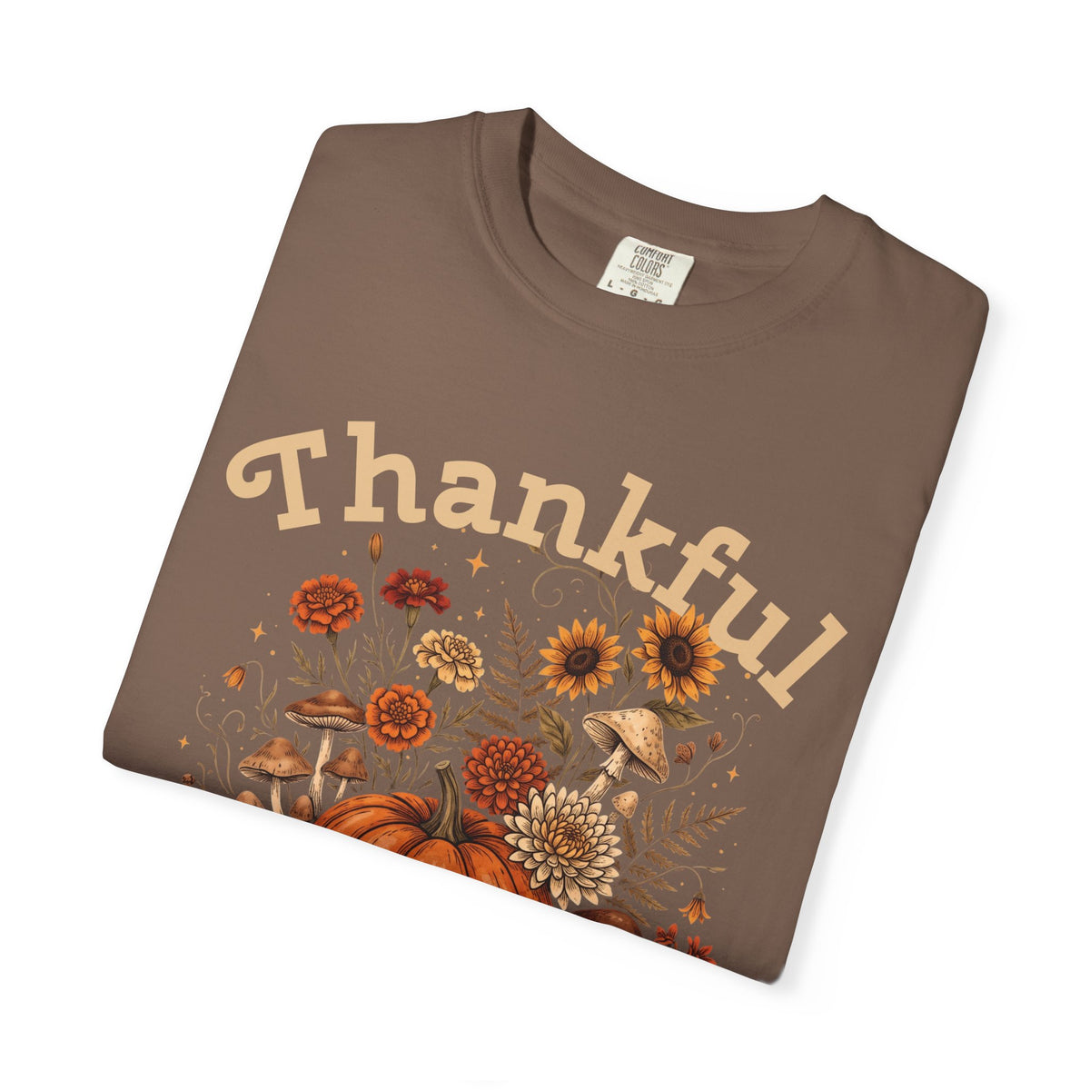 Thankful Pumpkin Fall Floral T-Shirt
