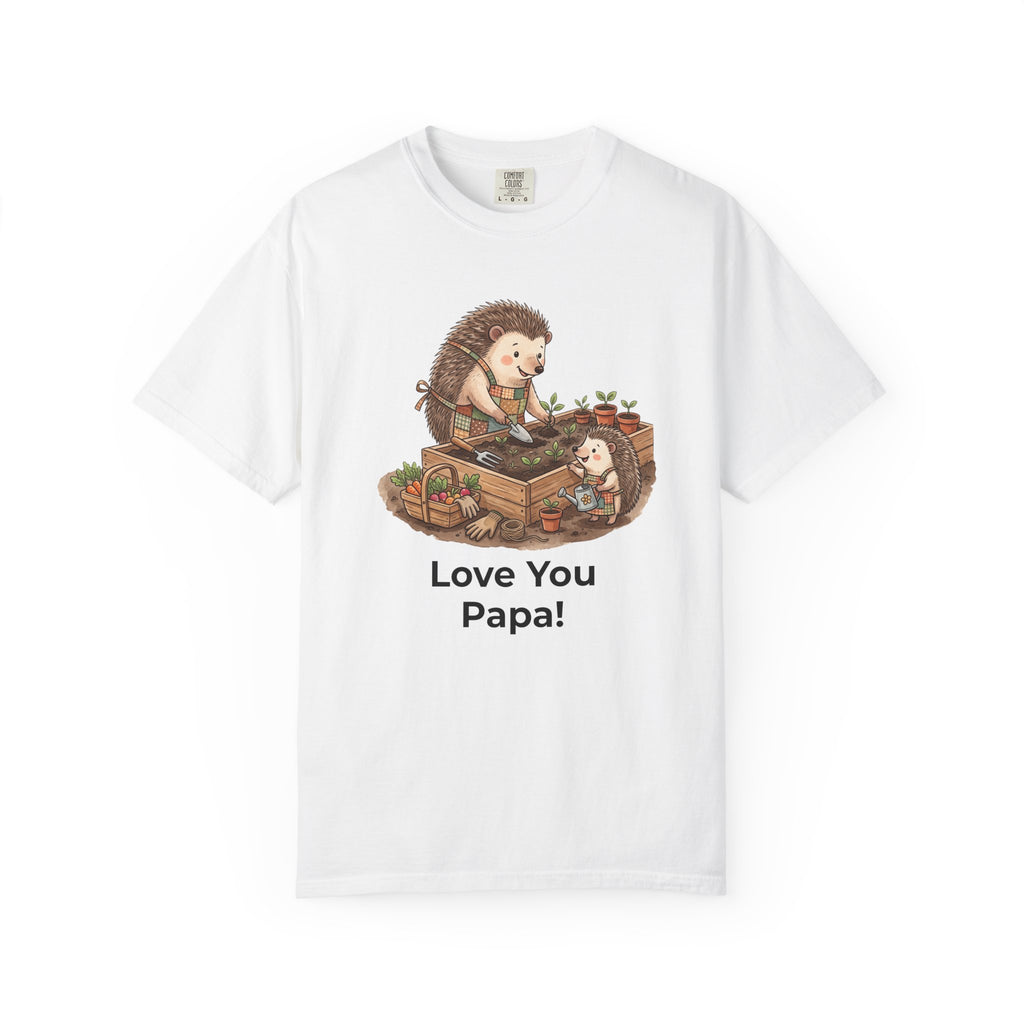 Hedgehog Papa Son T-Shirt Gardening