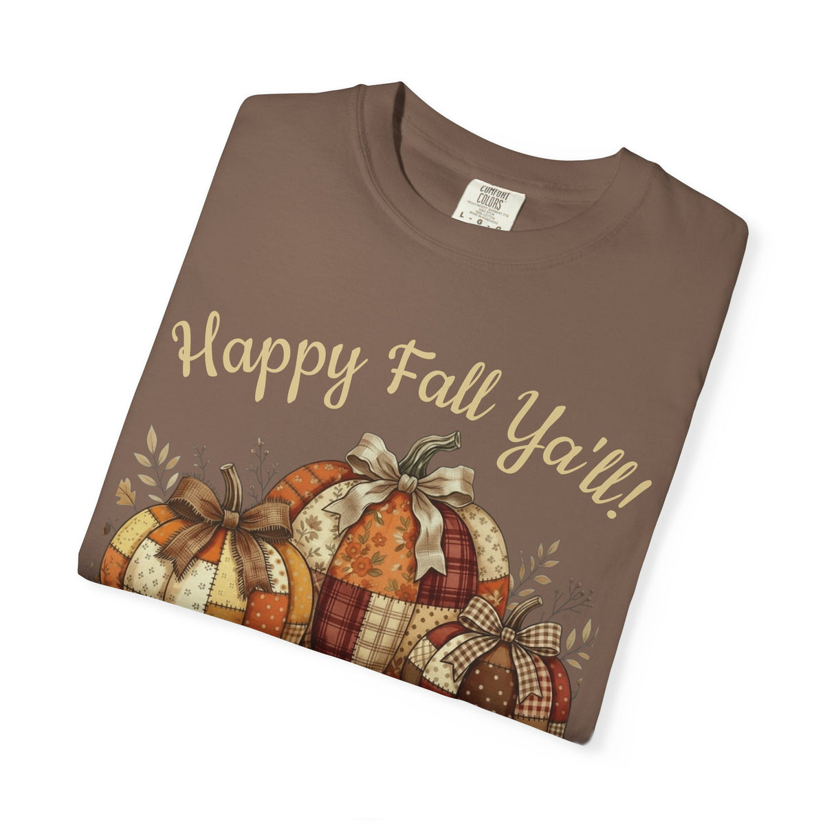 Happy Fall Y'all Pumpkin Patchwork T-Shirt