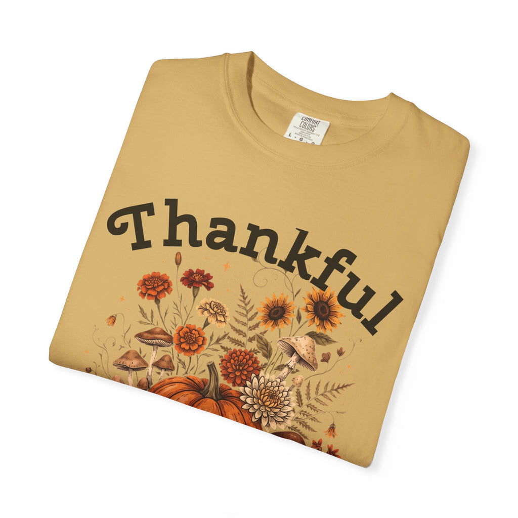 Thankful Pumpkin Fall Floral T-Shirt