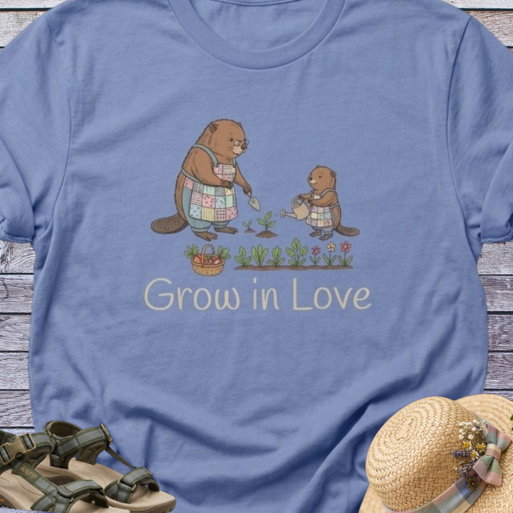 Beaver Mom & Daughter Gardening T-Shirt