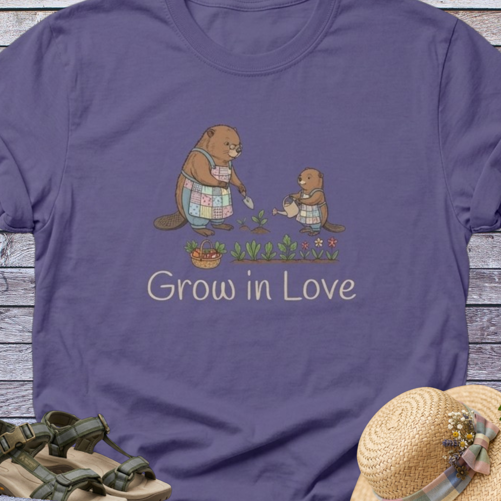 Beaver Mom & Daughter Gardening T-Shirt