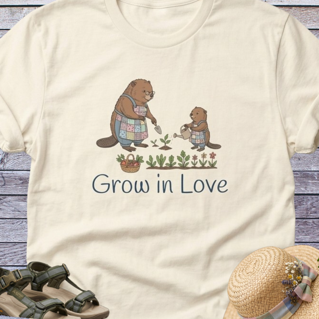 Beaver Mom & Daughter Gardening T-Shirt