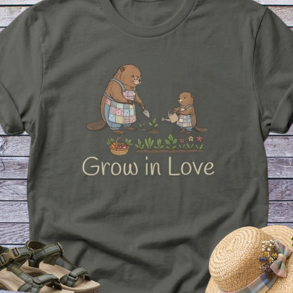 Beaver Mom & Daughter Gardening T-Shirt