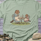 Beaver Tea Party T-Shirt Mom Daughter