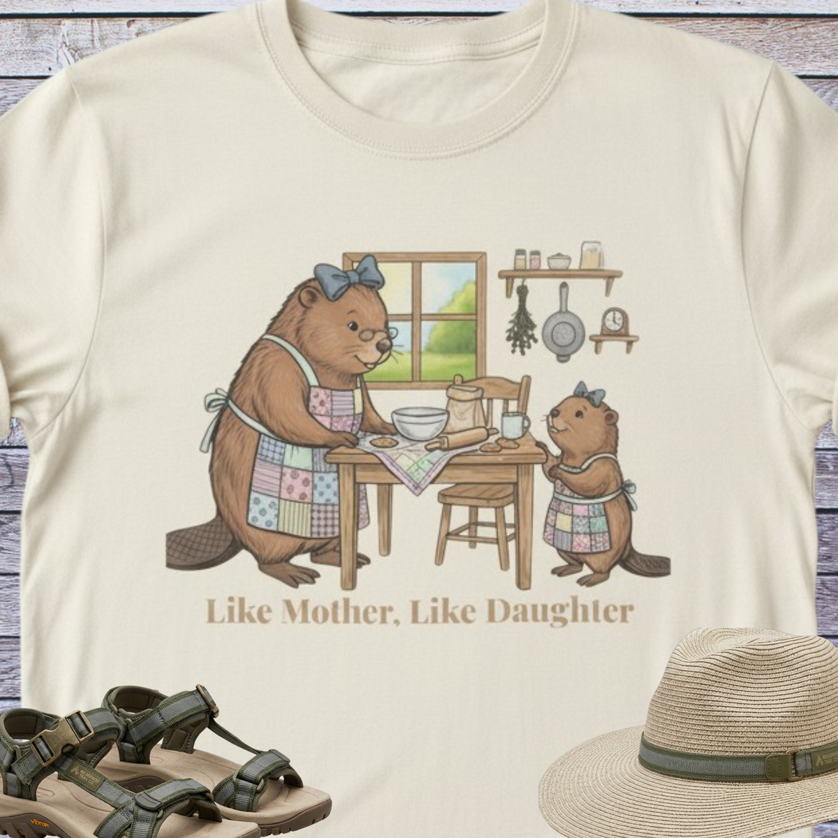 Mama Beaver & Daughter Country Kitchen T-shirt
