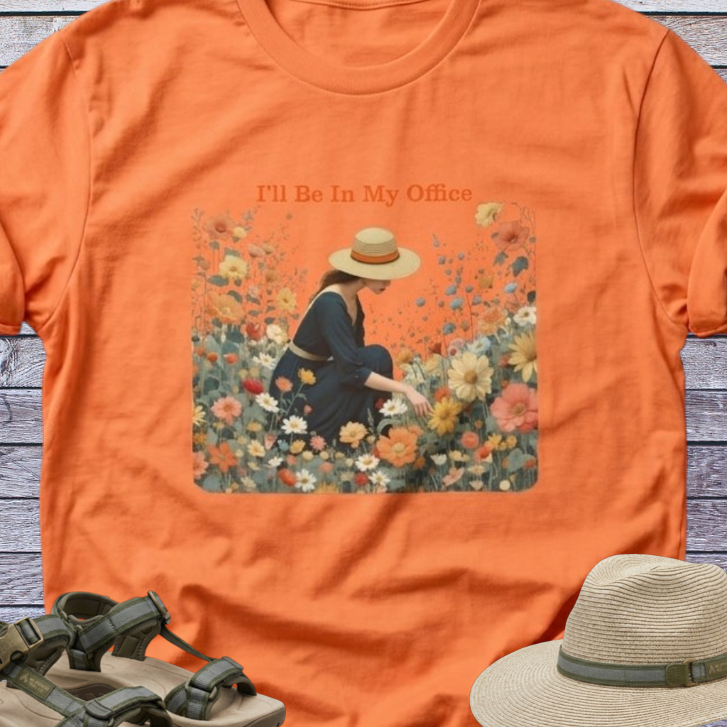 WildFlowers Office T-Shirt Quaint Cottage