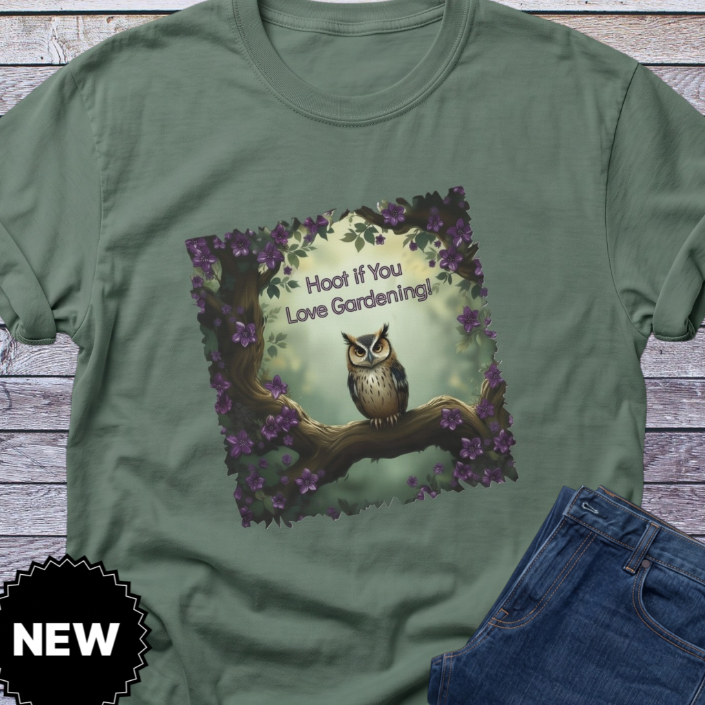 Owl Hoot If You Love Gardening T-shirt Dark Forest Mystical Creature