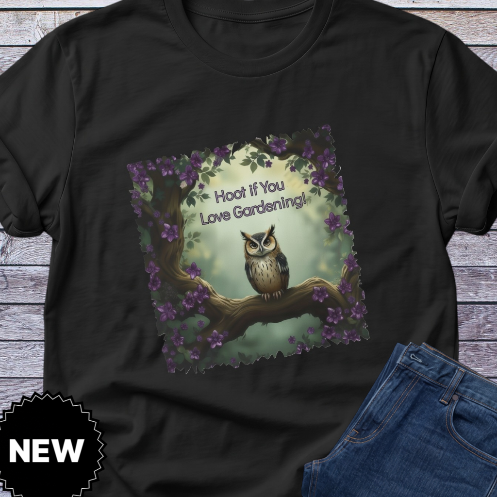 Owl Hoot If You Love Gardening T-shirt Dark Forest Mystical Creature