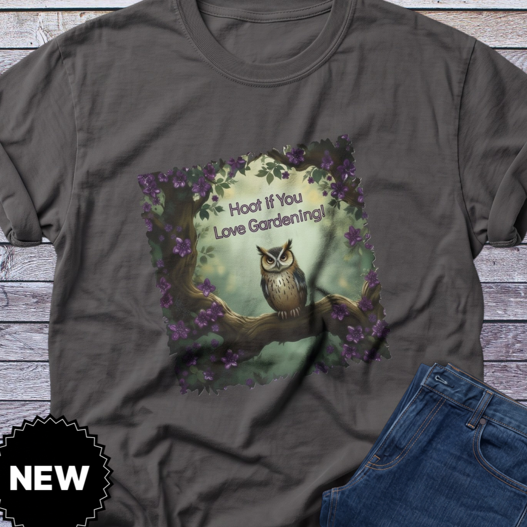 Owl Hoot If You Love Gardening T-shirt Dark Forest Mystical Creature
