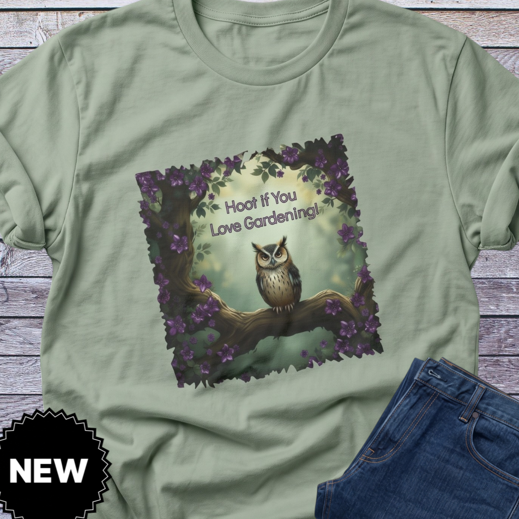 Owl Hoot If You Love Gardening T-shirt Dark Forest Mystical Creature