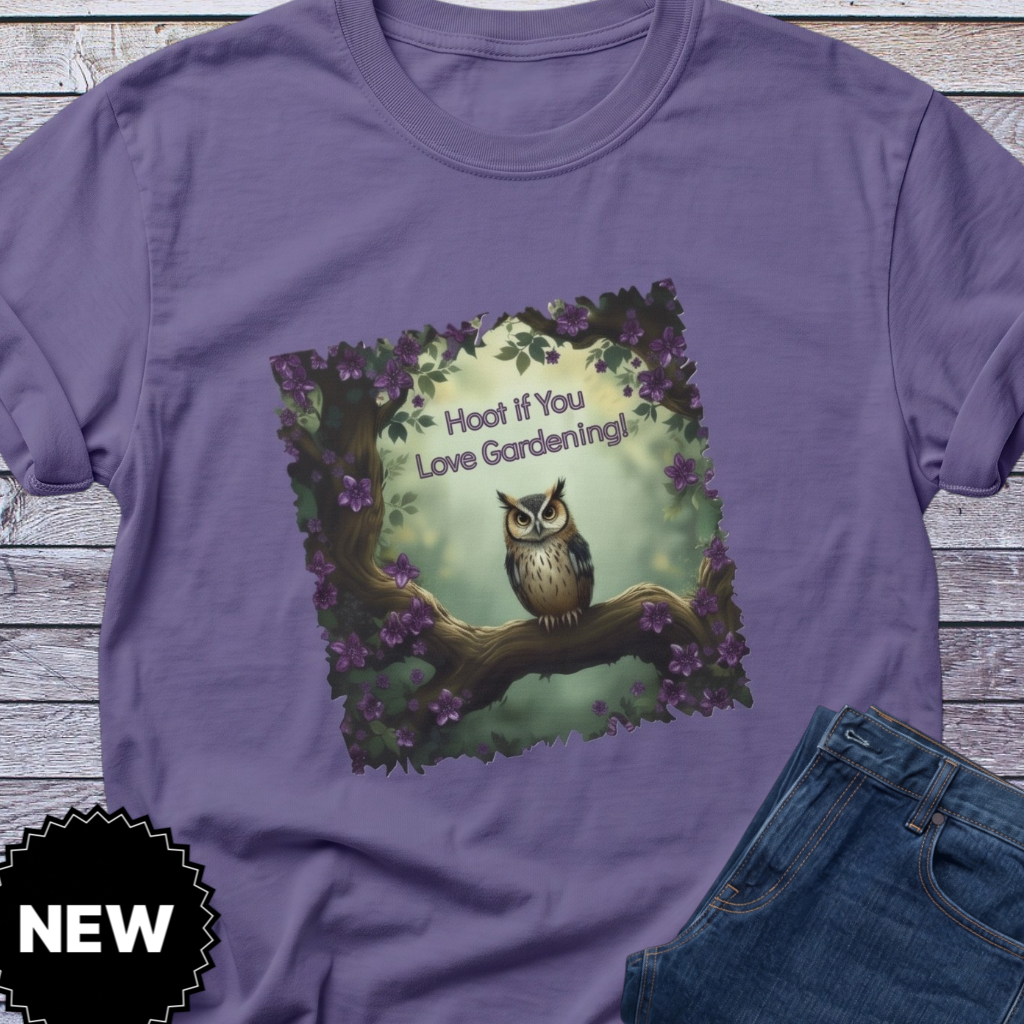 Owl Hoot If You Love Gardening T-shirt Dark Forest Mystical Creature