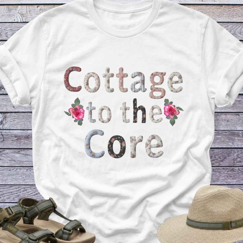 Cottage to the Core T-shirt | Patchwork Lettering