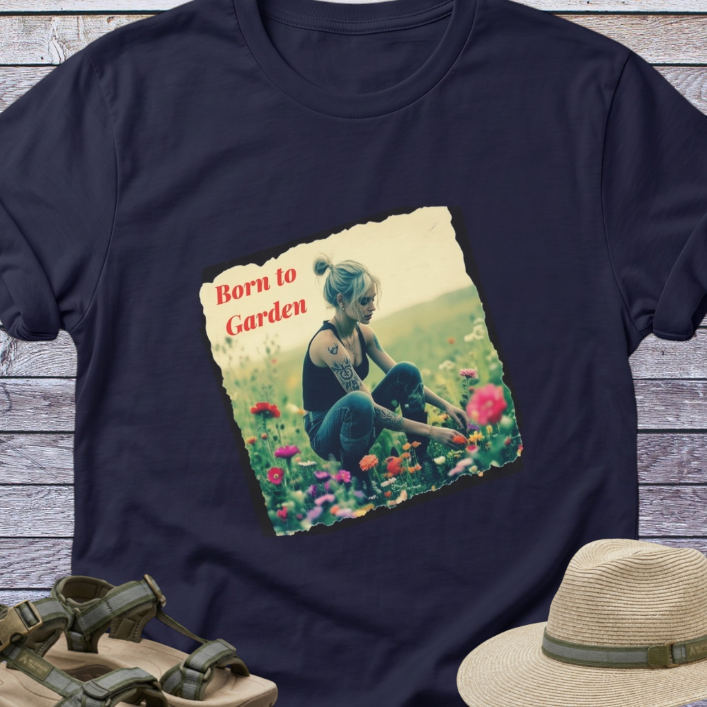 Born to Garden T-shirt | Biker Floral