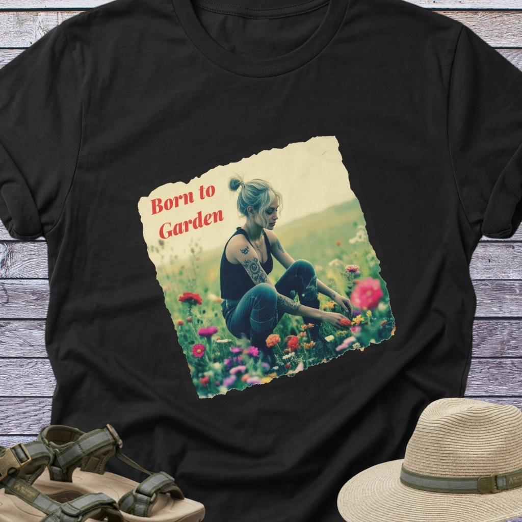 Born to Garden T-shirt | Biker Floral
