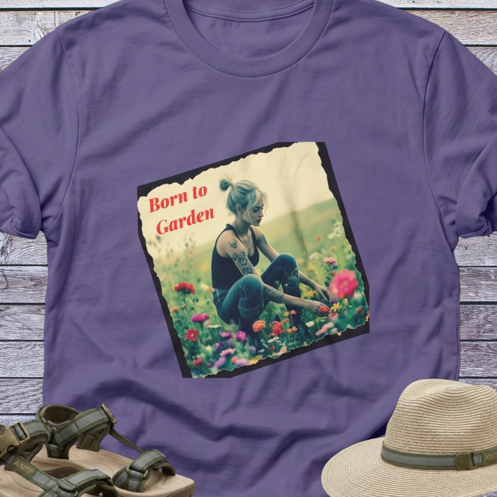 Born to Garden T-shirt | Biker Floral