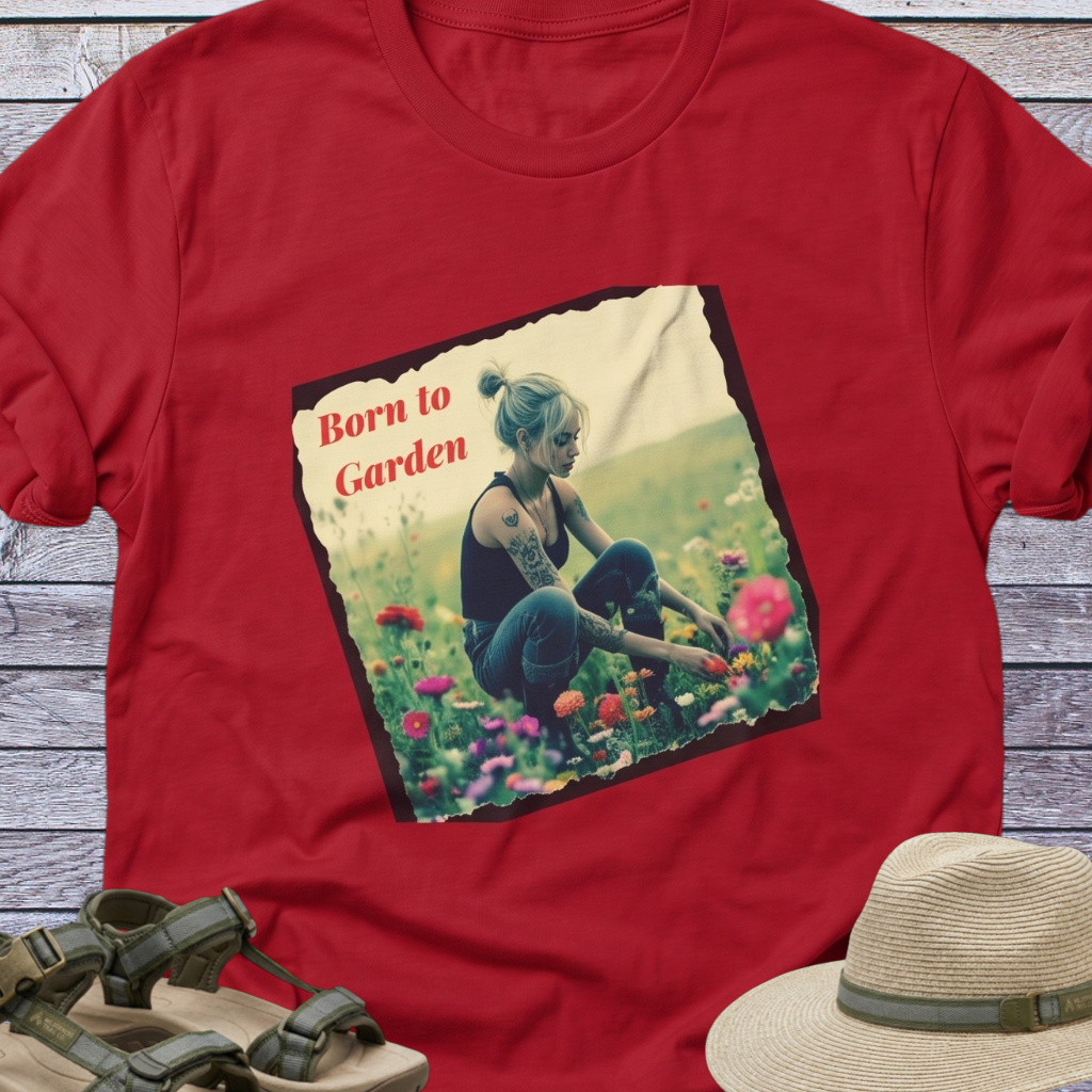 Born to Garden T-shirt | Biker Floral