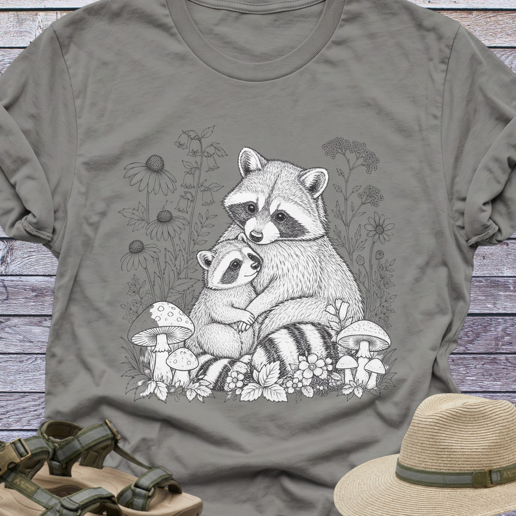 Raccoon Mom Baby T-Shirt