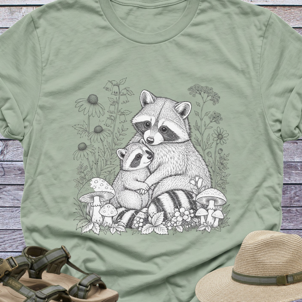 Raccoon Mom Baby T-Shirt