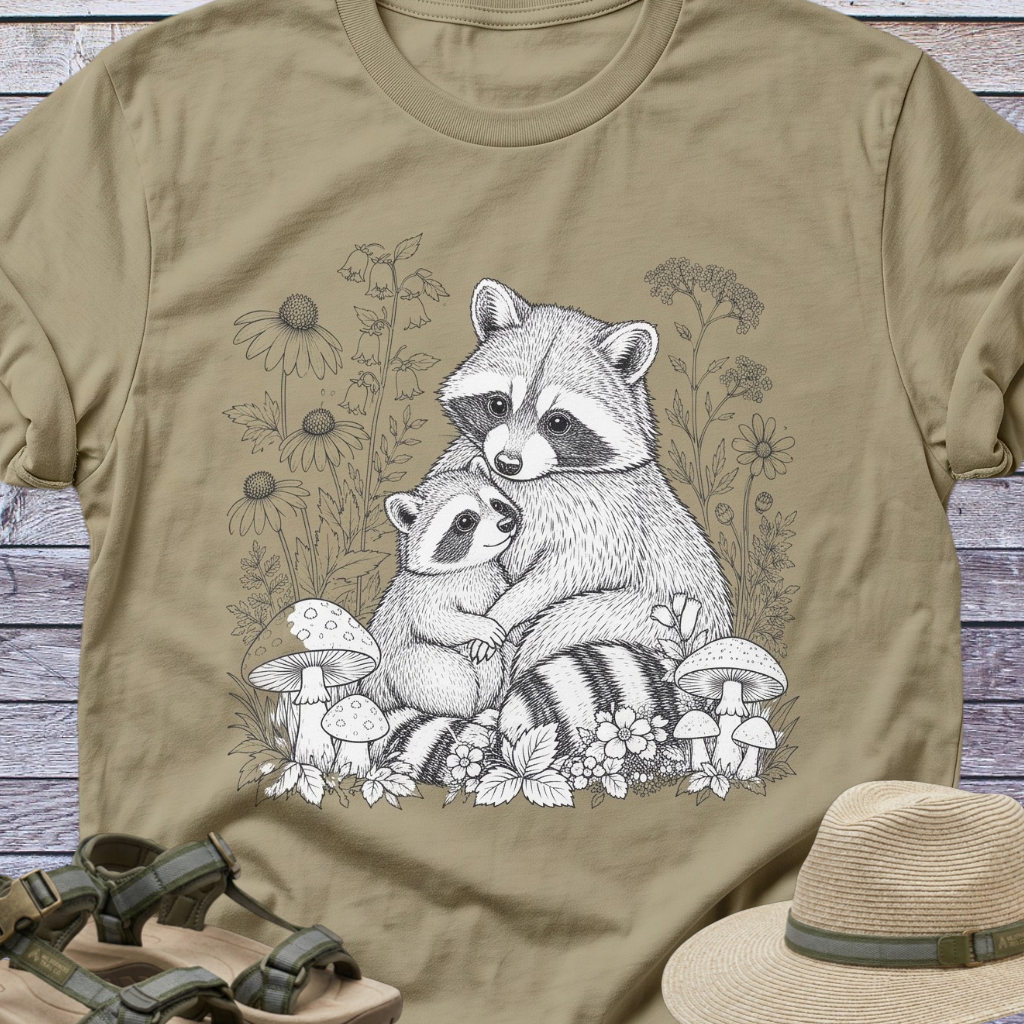 Raccoon Mom Baby T-Shirt