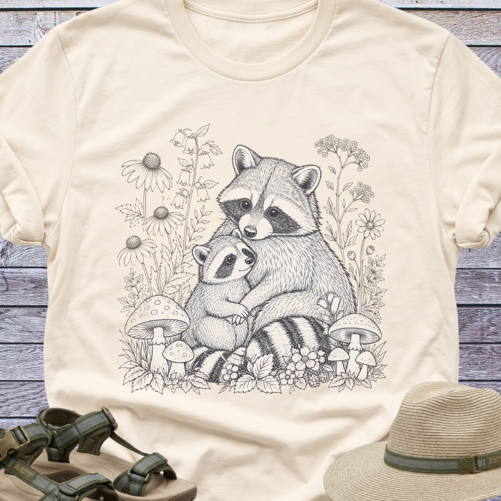 Raccoon Mom Baby T-Shirt