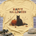Black Cat Pumpkin T-Shirt Happy Halloween