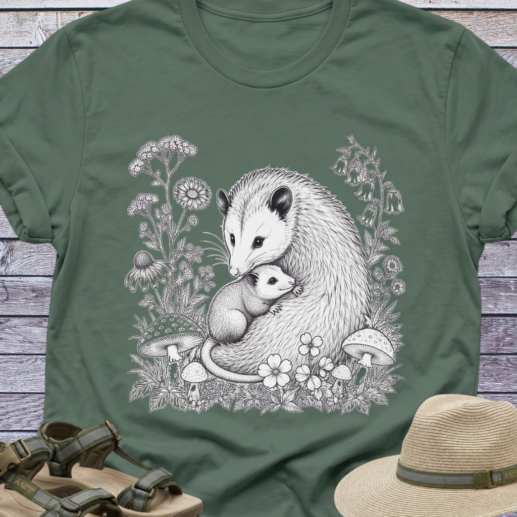 Opossum Mom Baby T-Shirt
