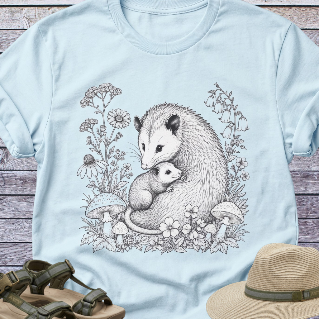 Opossum Mom Baby T-Shirt