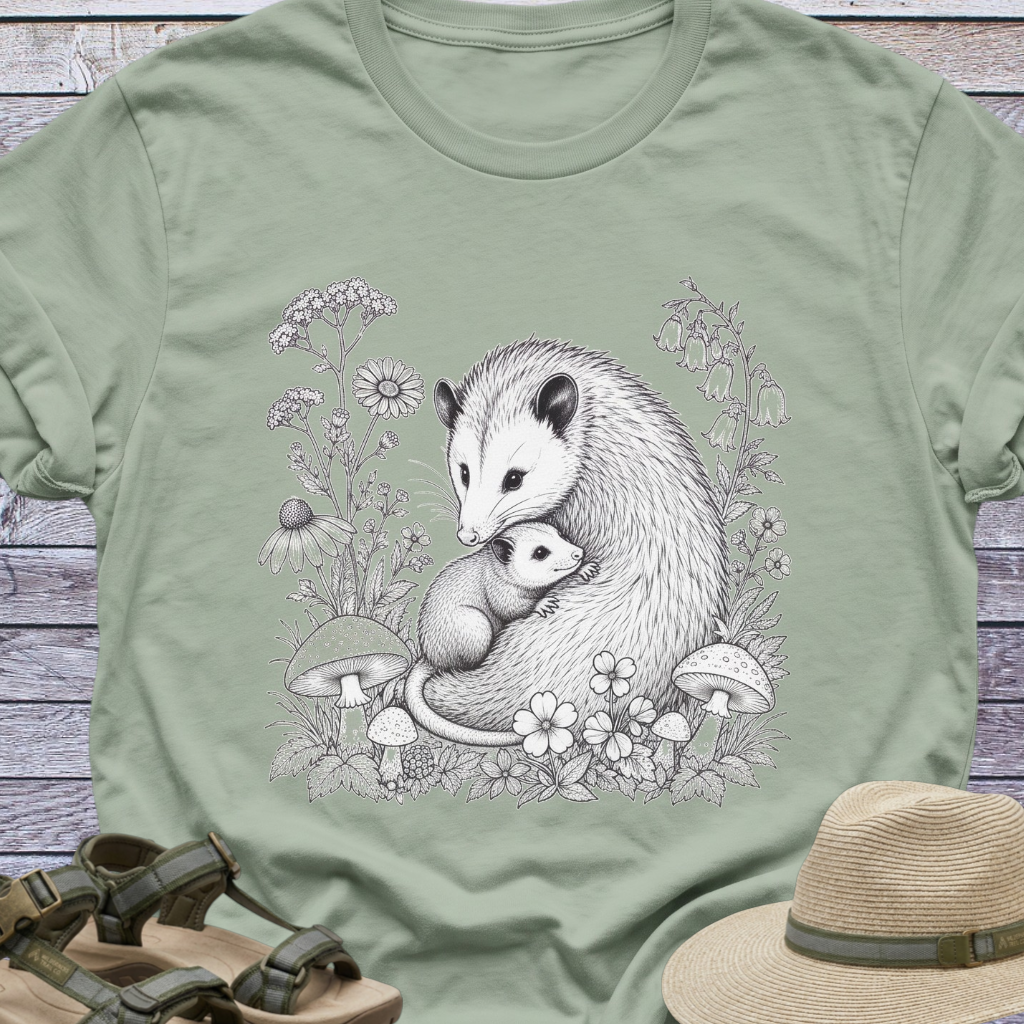 Opossum Mom Baby T-Shirt