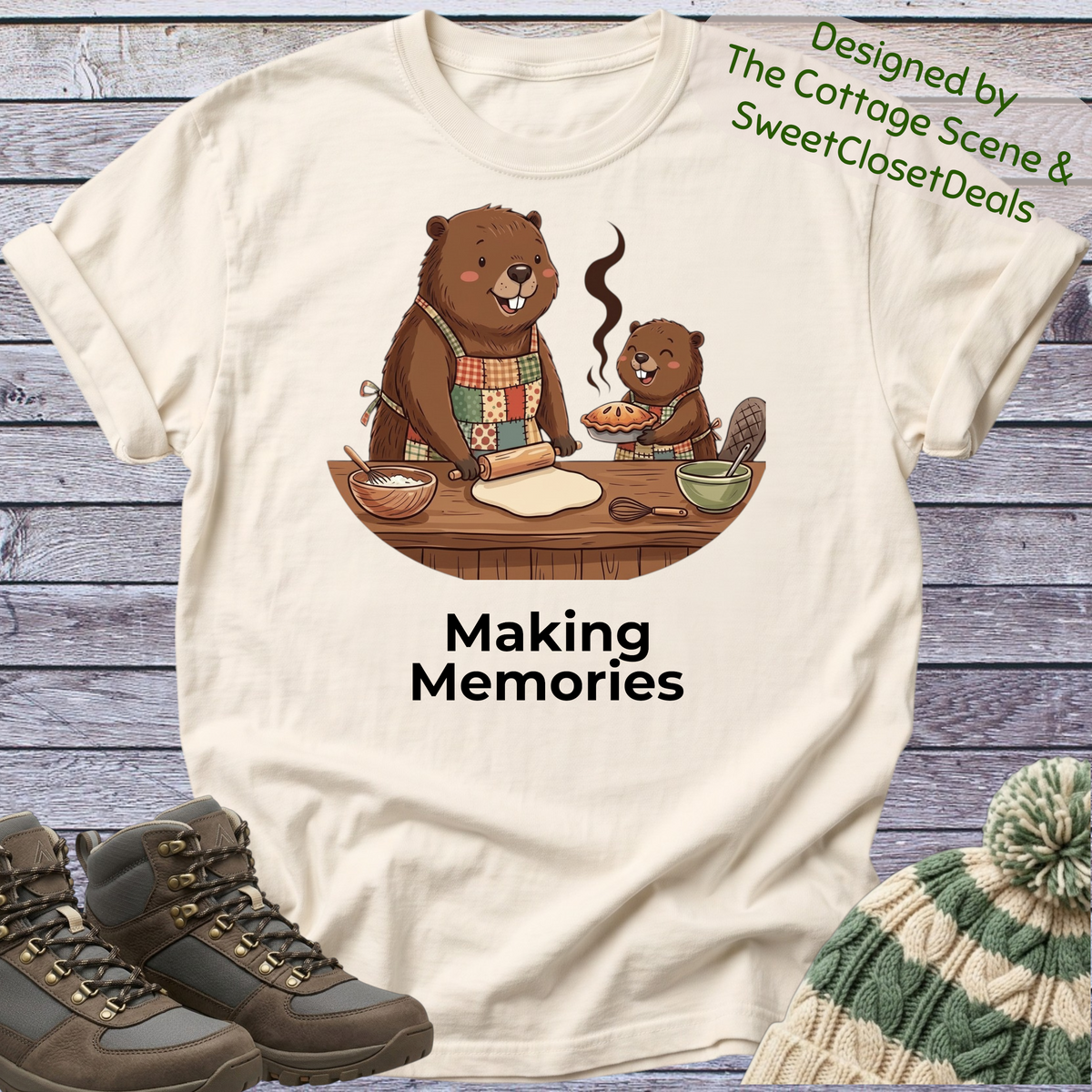 Beaver Mom Daughter Bake T-Shirt