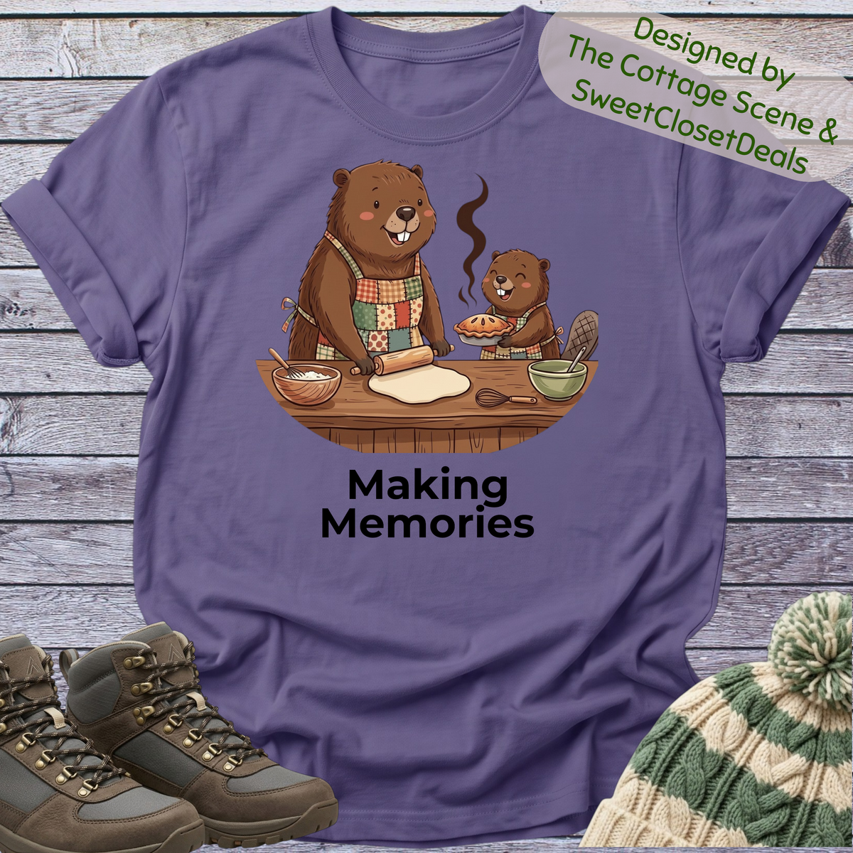 Beaver Mom Daughter Bake T-Shirt