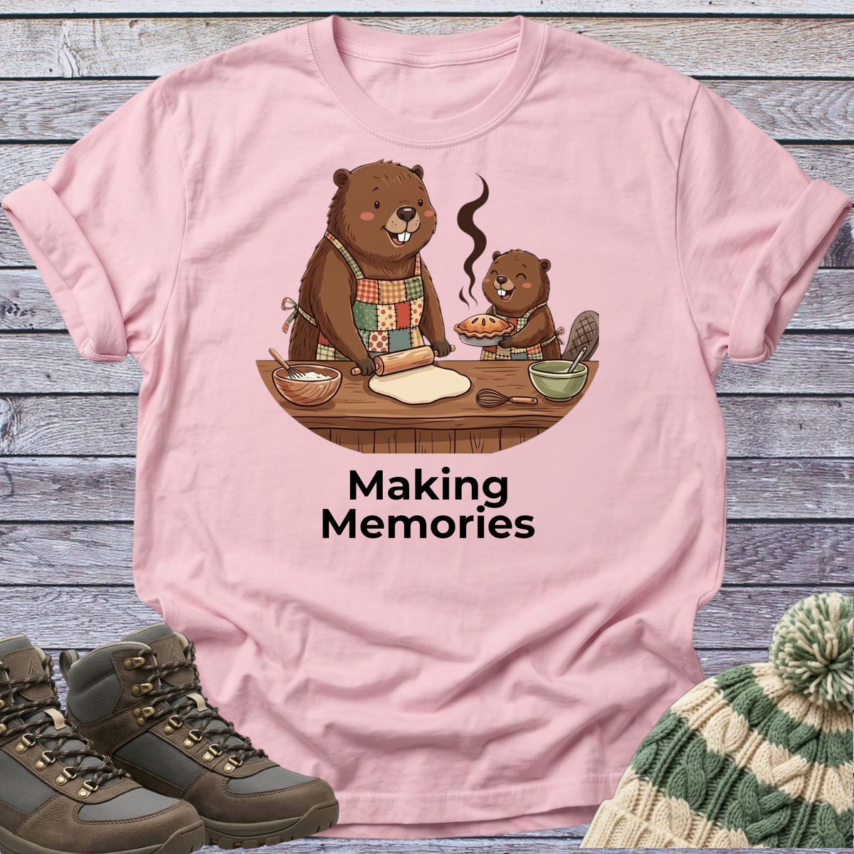 Beaver Mom Daughter Bake T-Shirt