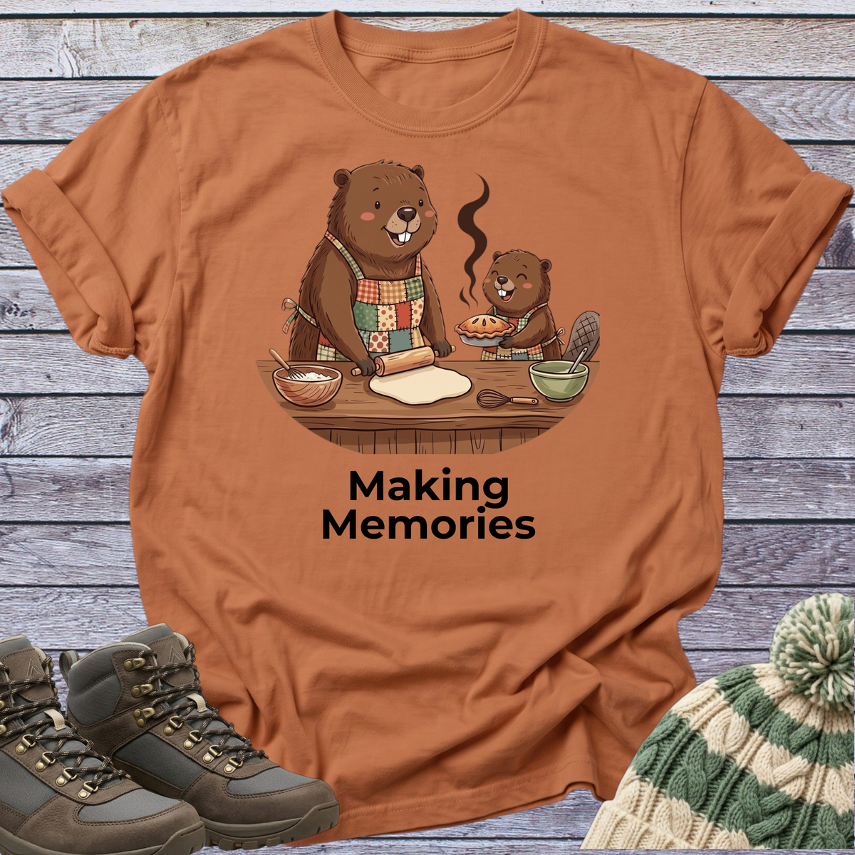 Beaver Mom Daughter Bake T-Shirt