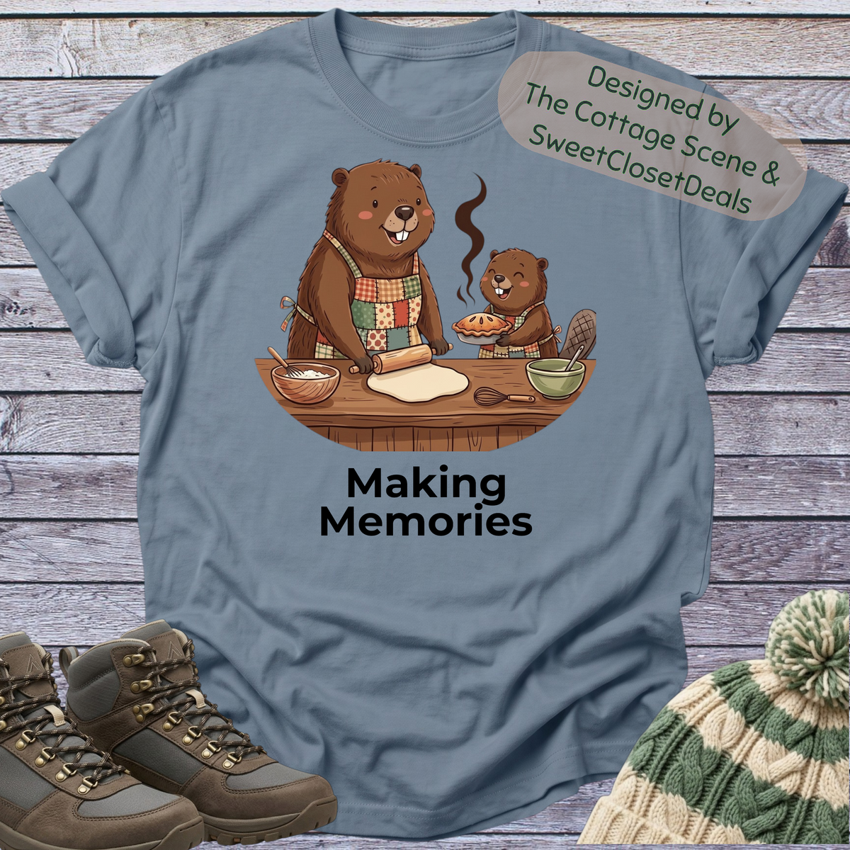 Beaver Mom Daughter Bake T-Shirt