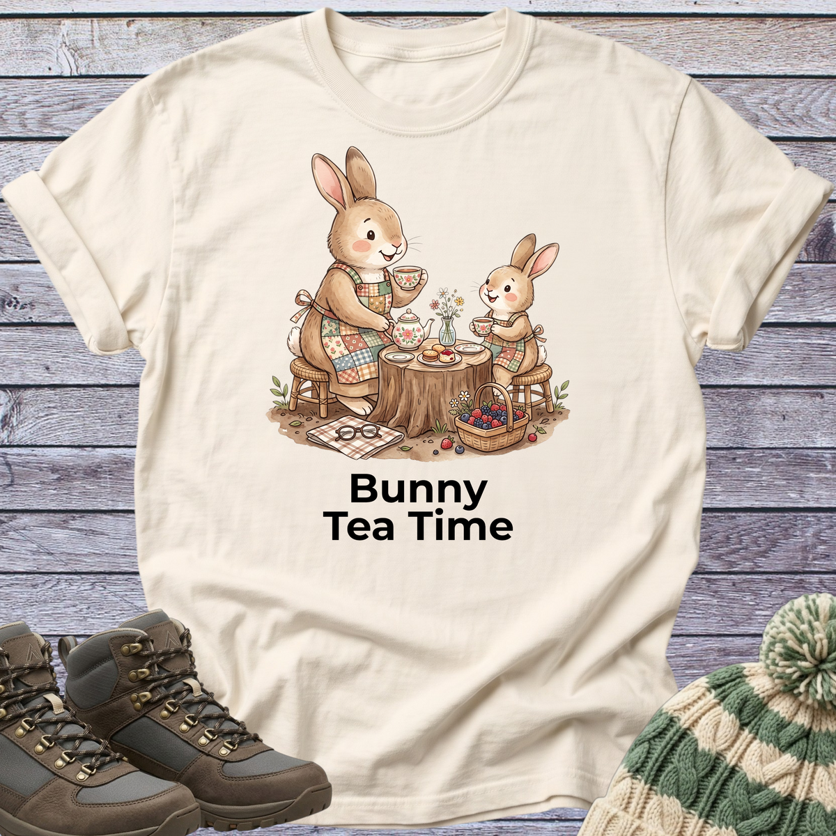 Bunny Mom Tea Party T-Shirt