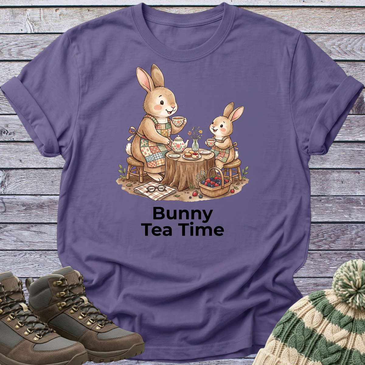 Bunny Mom Tea Party T-Shirt