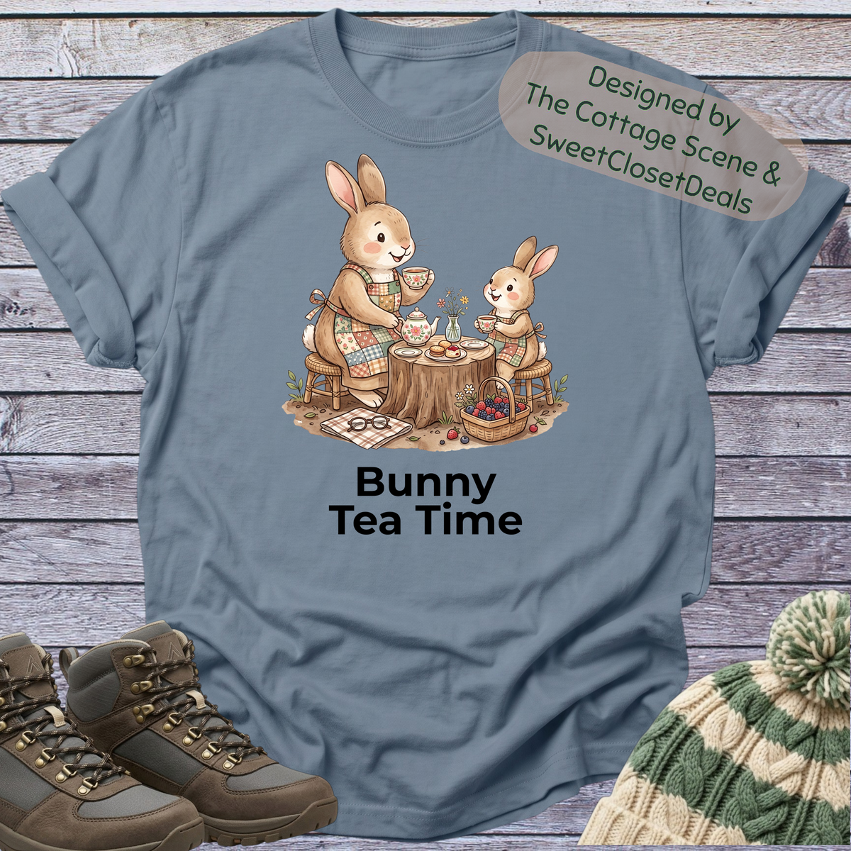 Bunny Mom Tea Party T-Shirt