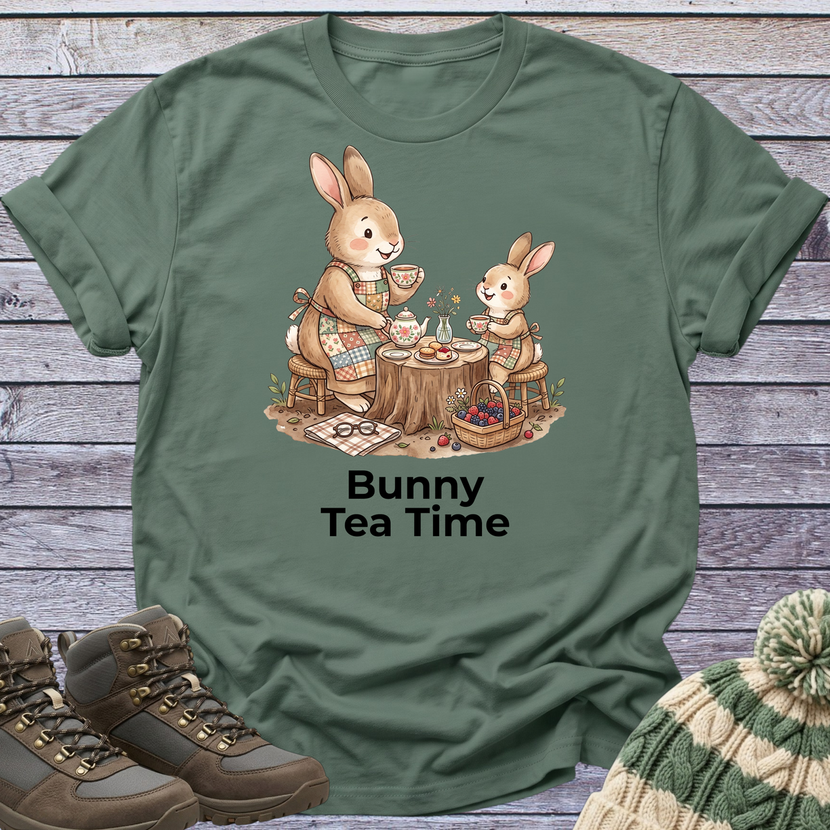 Bunny Mom Tea Party T-Shirt