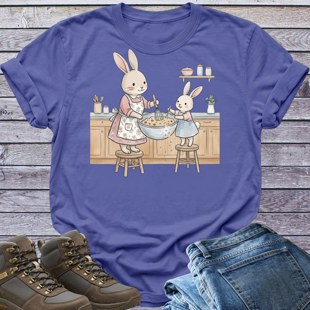 Rabbit Mom Daughter Bake T-Shirt