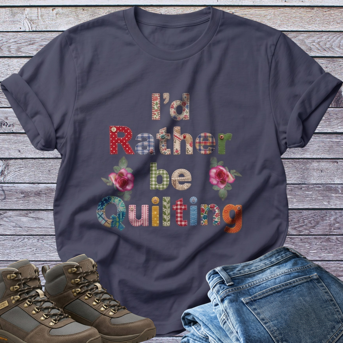Quilting T-Shirt | Patchwork Typography