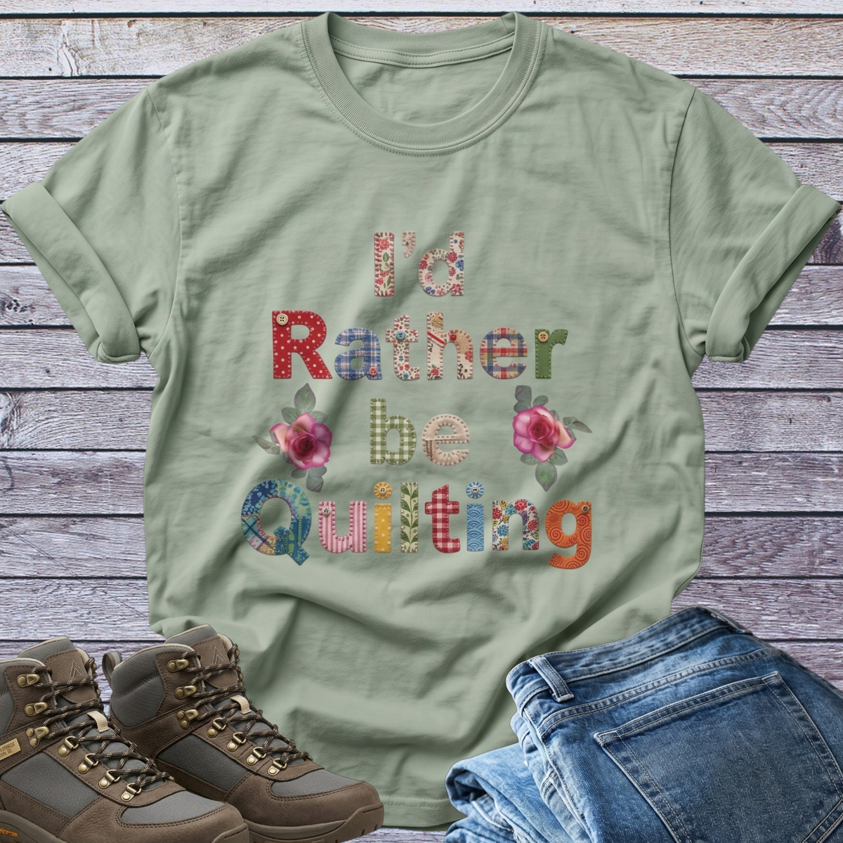 Quilting T-Shirt | Patchwork Typography