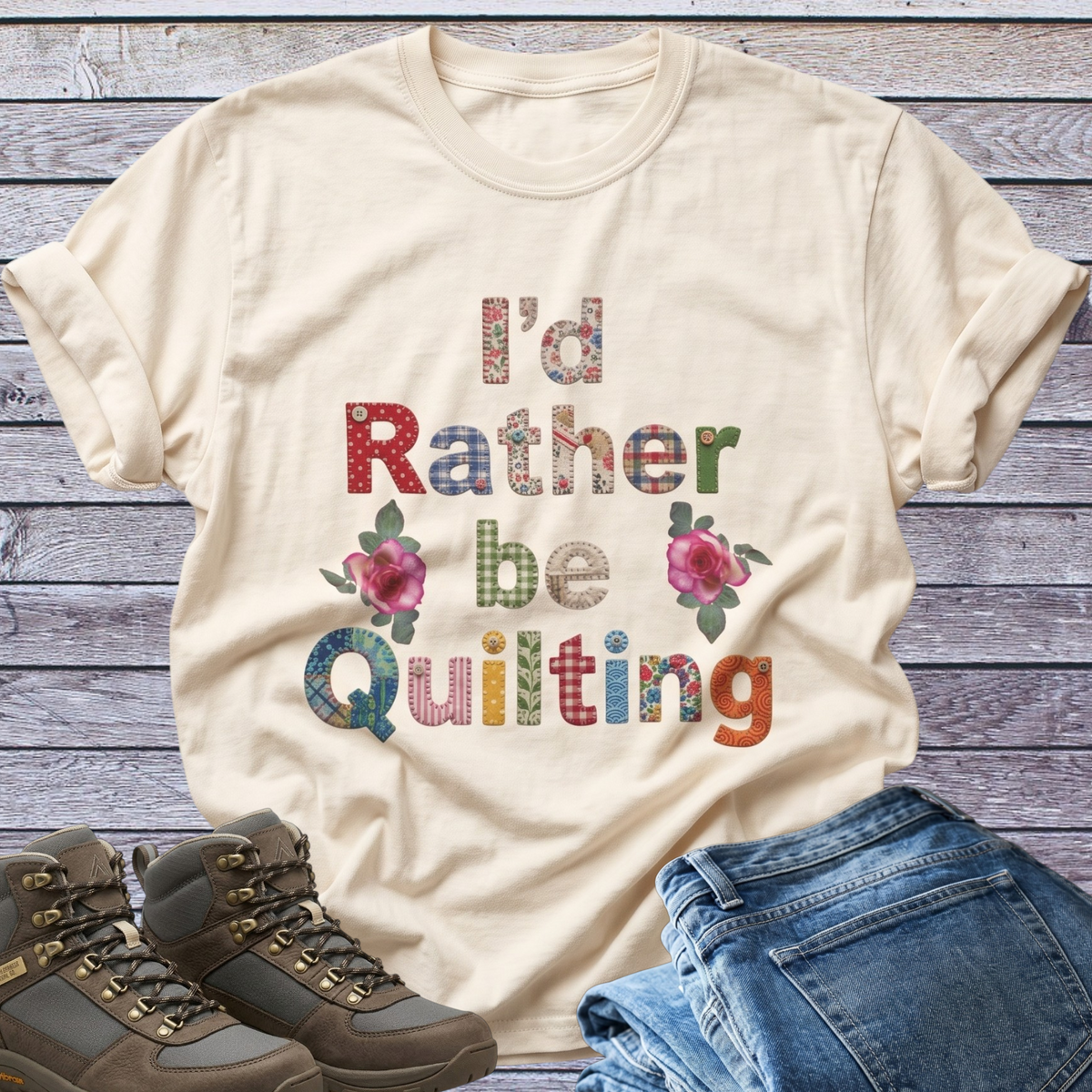 Quilting T-Shirt | Patchwork Typography