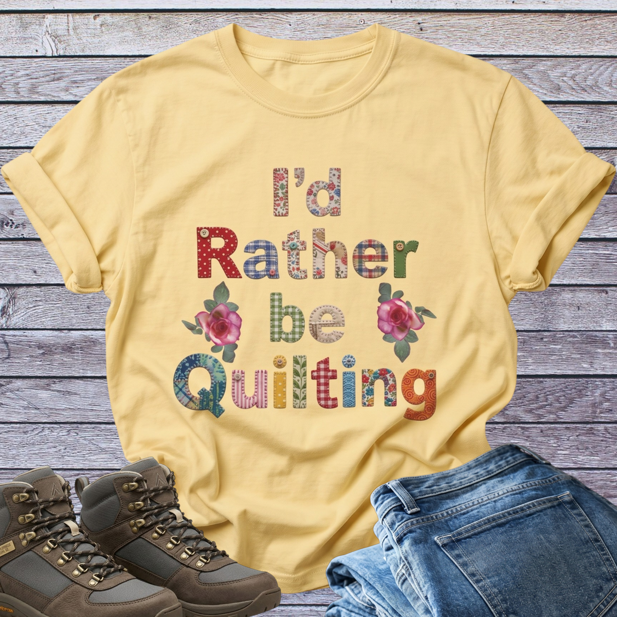 Quilting T-Shirt | Patchwork Typography