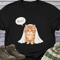 Halloween Boo Orange Kitten Ghost T-Shirt