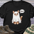 Halloween Boo Kitten Sheet Ghost T-Shirt