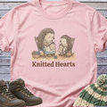 Hedgehog Crochet Knitted Hearts T-Shirt