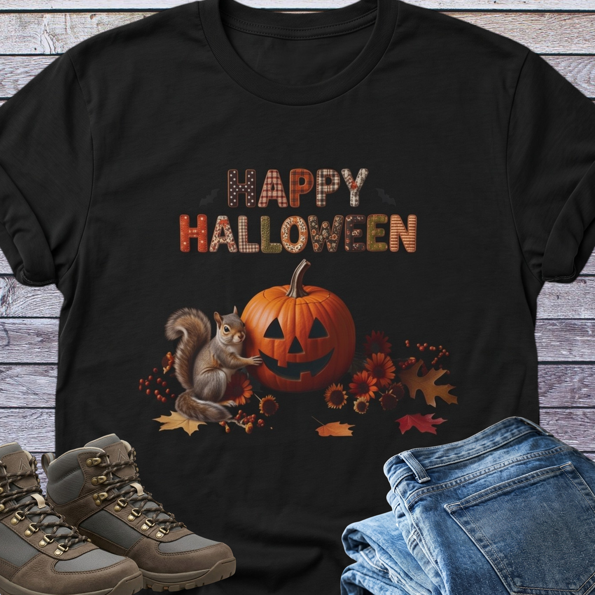 Halloween Pumpkin Squirrel T-Shirt